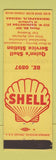 Matchbook Cover - Shell oil gas Quinn's Indianapolis IN