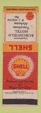 Matchbook Cover - Shell oil gas Burchfield Hotel Tuscaloosa AL