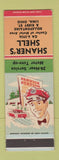 Matchbook Cover - Shell oil gas Shaner's Lima OH