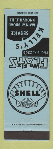 Matchbook Cover - Shell oil gas Kelly's Knoxville IL