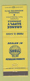 Matchbook Cover - Shell oil gas Grange Supply Springdale WA