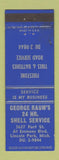 Matchbook Cover - Shell oil gas George Raum's Lincoln Park MI Firestone Tires