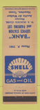 Matchbook Cover - Shell oil gas Bank Houston TX