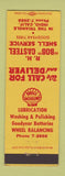 Matchbook Cover - Shell oil gas RH Bob Casteel Indio CA Goodyear Tires