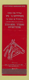Matchbook Cover - Shell oil gas Skillman Indianapolis IN Horse