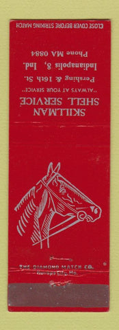 Matchbook Cover - Shell oil gas Skillman Indianapolis IN Horse