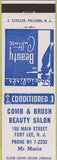 Matchbook Cover - Comb and Brust Beauty Salon Fort Lee NJ local manumark