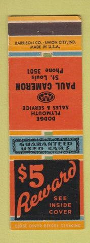 Matchbook Cover - Paul Cameron Dodge Plymouth St Louis MO