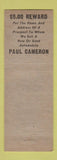 Matchbook Cover - Paul Cameron Dodge Plymouth St Louis MO