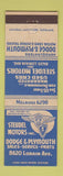 Matchbook Cover - Steudel Motors Dodge Plymouth Cleveland OH