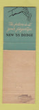 Matchbook Cover - Pauley Bros Dodge 1955 Plymouth Shelton WA