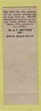Matchbook Cover - M&F Motors Daytona Beach FL DeSoto Plymouth