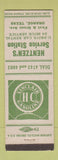 Matchbook Cover - Sinclair oil gas Hentzen's Orange TX low phone #
