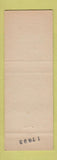 Matchbook Cover - Sinclair oil gas Earle Collins Selma AL