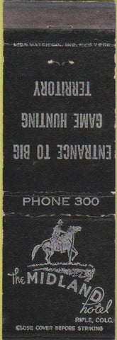 Matchbook Cover - The Midland Hotel Rifle CO