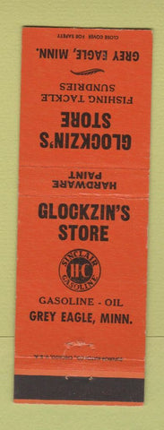 Matchbook Cover - Sinclair oil gas Glockzin's Store Grey Eagle MN