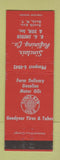 Matchbook Cover - Sinclair oil gas  Bath NY Goodyear Tires WEAR
