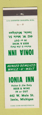 Matchbook Cover - Ionia Inn MI