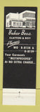 Matchbook Cover - Baker Bros Cleaners Battle Creek MI