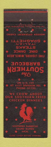Matchbook Cover - Southern BBQ Grand Rapids MI Rooster