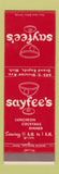 Matchbook Cover - Sayfee's Restaurant Grand Rapids MI