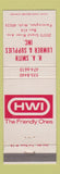 Matchbook Cover - HWI HA Smith Lumber Farmington MI