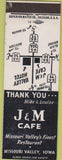 Matchbook Cover - J and M Cafe Missouri Valley IA