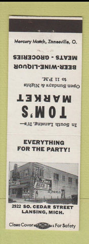 Matchbook Cover - Tom's Market Lansing MI