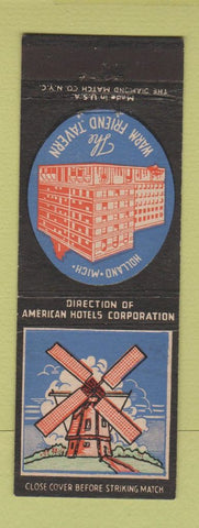Matchbook Cover - Warm Friend Tavern Holland MI windmill