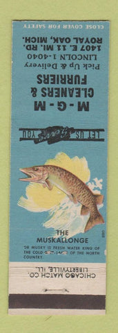 Matchbook Cover - MGM Cleaners Furriers Royal Oak MI