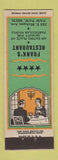 Matchbook Cover - Frank's Restaurant Paw Paw MI