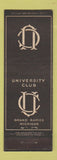 Matchbook Cover - University Club Grand Rapids MI WEAR