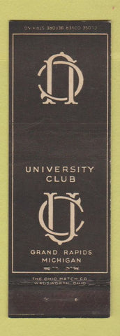 Matchbook Cover - University Club Grand Rapids MI WEAR