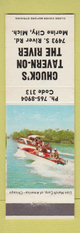 Matchbook Cover - Chuck's Tavern on the River Marine City MI