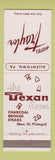 Matchbook Cover - Hotel Traylor Allentown PA Texas Room