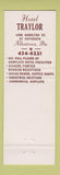 Matchbook Cover - Hotel Traylor Allentown PA Texas Room