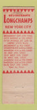 Matchbook Cover - Longchamps Restaurant New York City