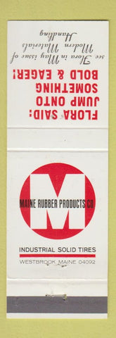 Matchbook Cover - Maine Rubber Products Tires Westbrook ME