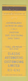 Matchbook Cover - Classic Automotive Customizing