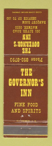 Matchbook Cover - Governor's Inn Maumee OH