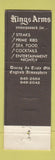 Matchbook Cover - Kings Arms Steak House Toluca Lake CA