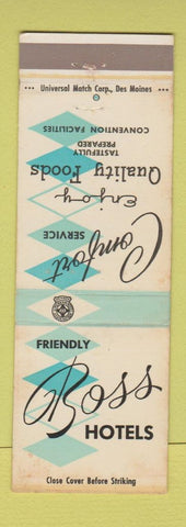 Matchbook Cover - Boss Hotels WEAR