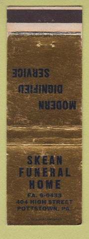 Matchbook Cover - Skean Funeral Home Pottstown PA