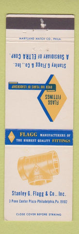 Matchbook Cover - Stanley Flagg Fittings Philadelphia PA