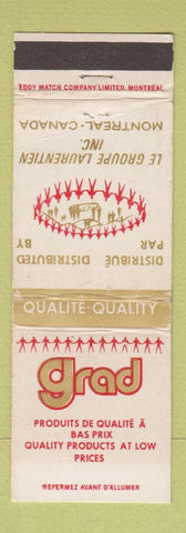 Matchbook Cover - Grad Products Canada Montreal QC WORN