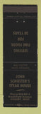 Matchbook Cover - John Schuster's Steak House Masury OH