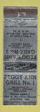 Matchbook Cover - Peggy Ann Grill Dalton GA WEAR