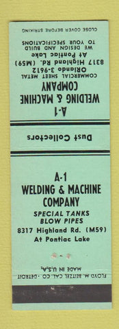 Matchbook Cover - A1 Welding & Machine Company White Lake MI