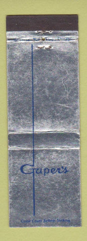 Matchbook Cover - Gaper's Catering Chicago IL WEAR