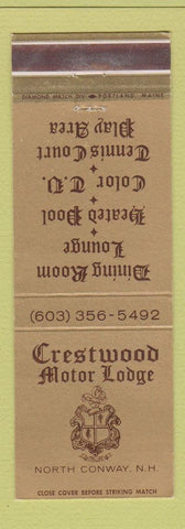 Matchbook Cover - Crestwood Motor Lodge North Conway NH